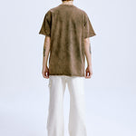 2019 Tee 'Washed Brown' in braun mit weißem Aufdruck