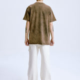 2019 Tee 'Washed Brown' in braun mit weißem Aufdruck