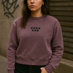 Distorted Stars Sweatshirt von vorne und in Pink