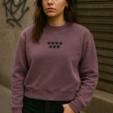 Distorted Stars Sweatshirt von vorne und in Pink