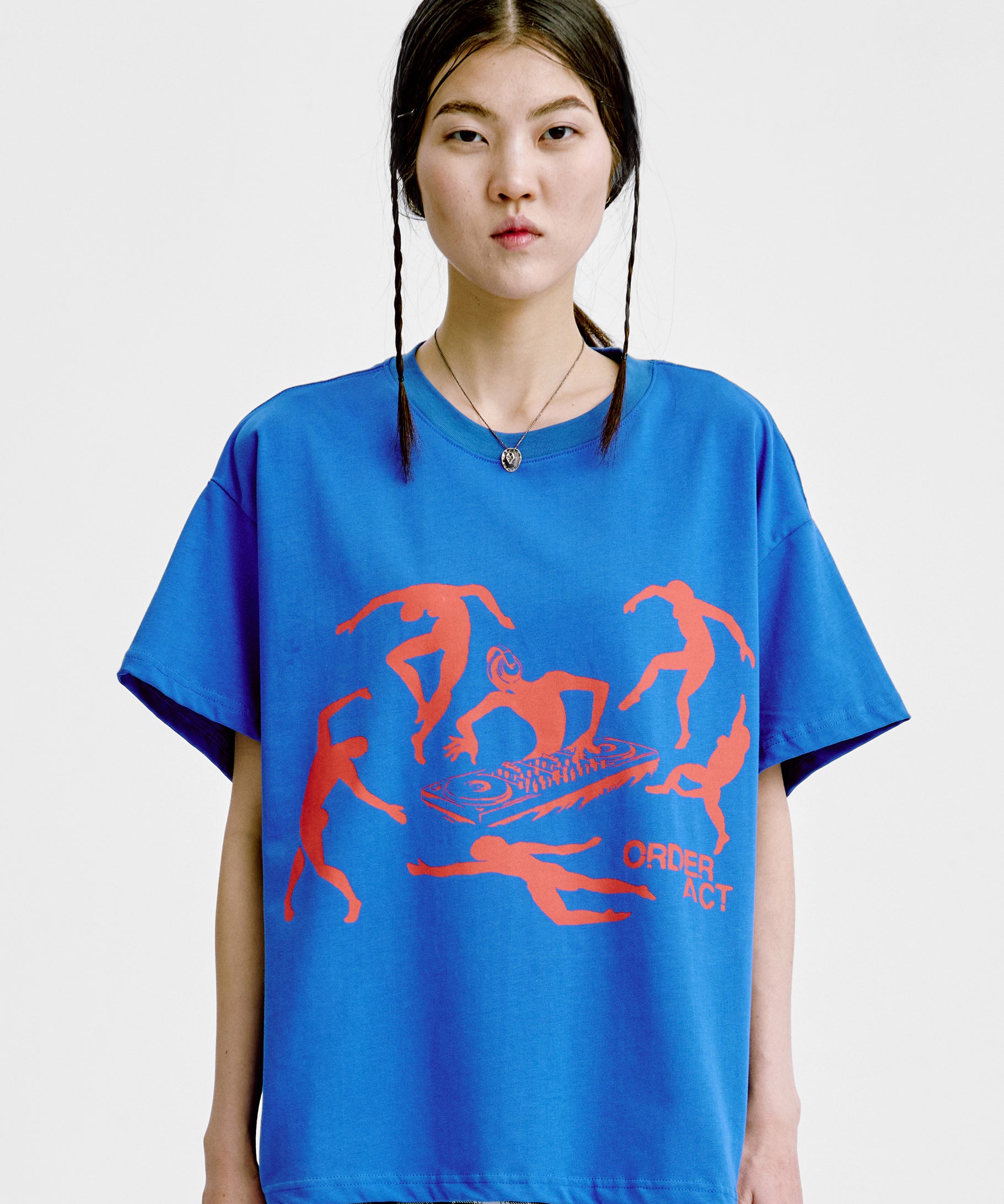Swirl T-Shirt mit aufdruck